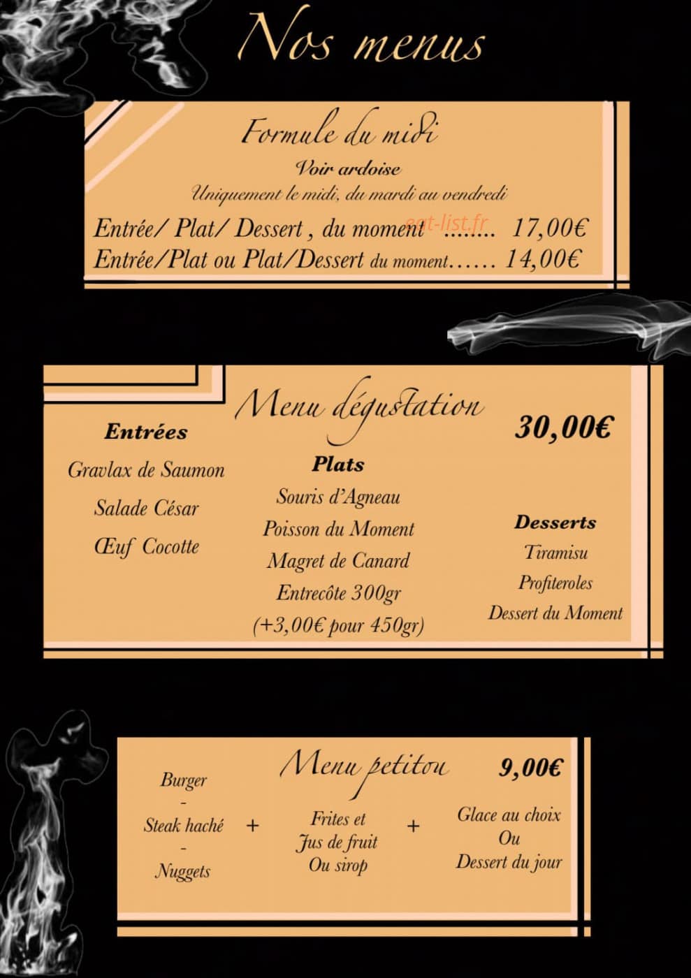 O Restaurant de la Place — carte page 6