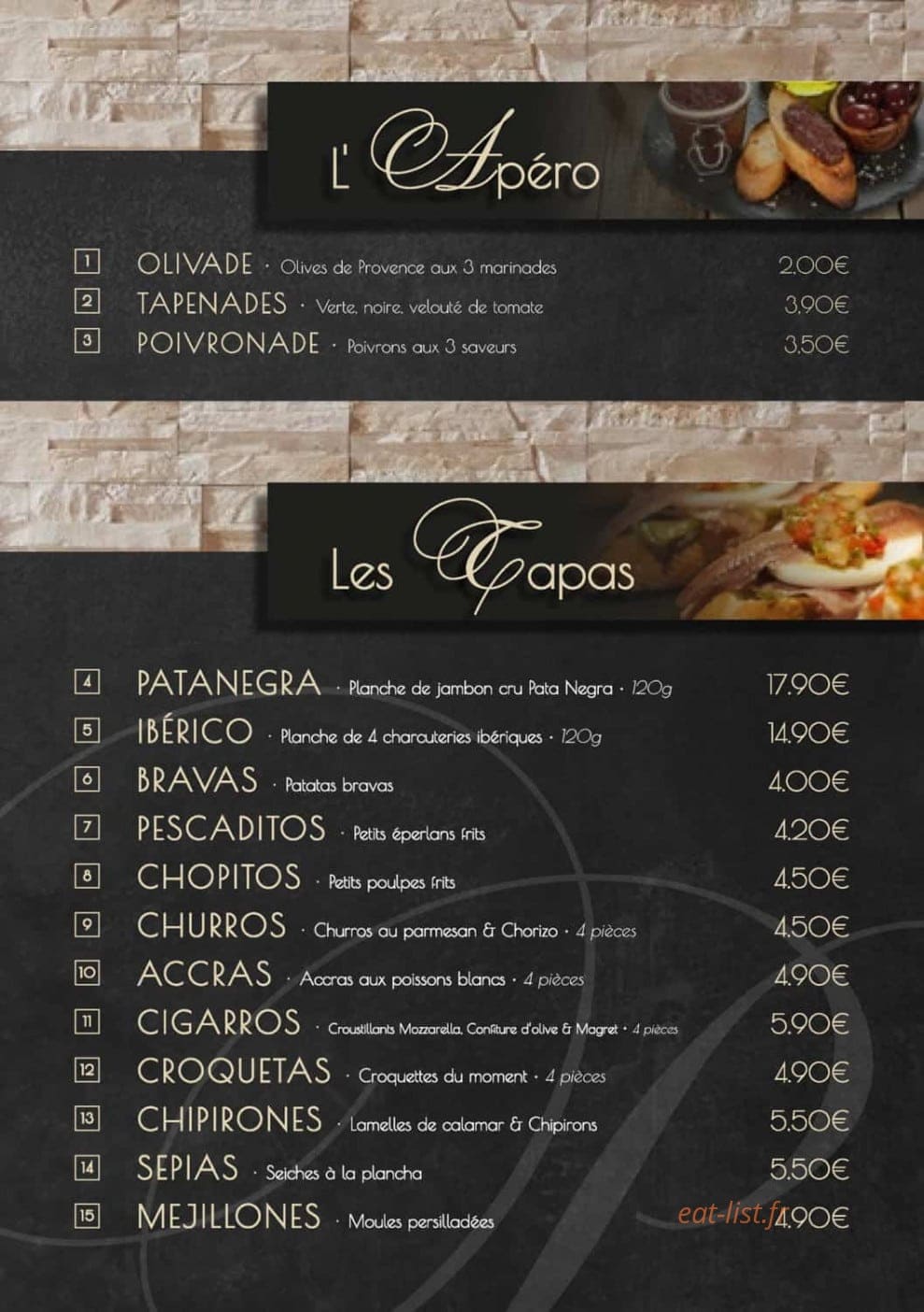 El Patio — carte page 2