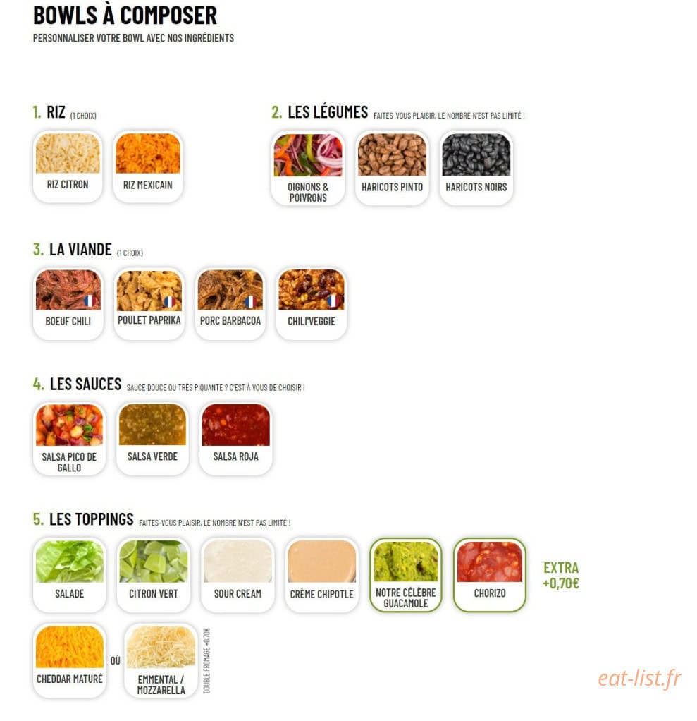 Nachos — carte page 3
