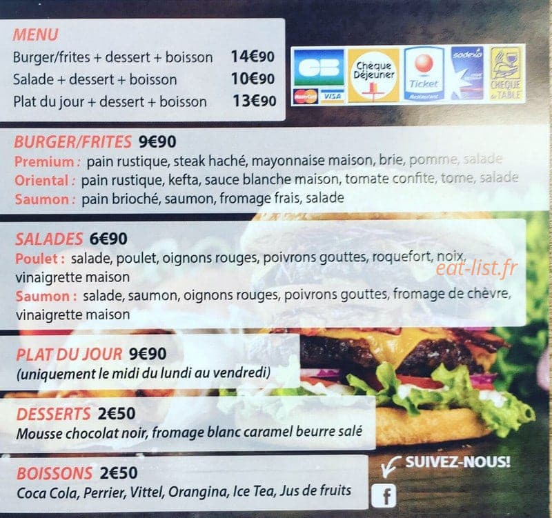 Premium snack — carte page 1