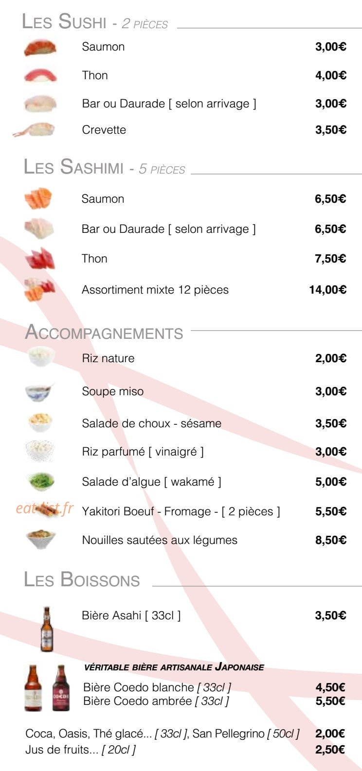 Sen'do Sushi — carte page 4