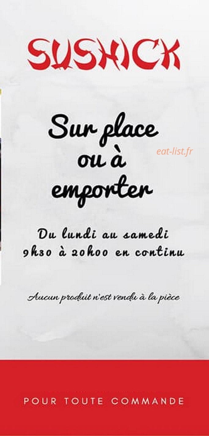 Sushick — carte page 1