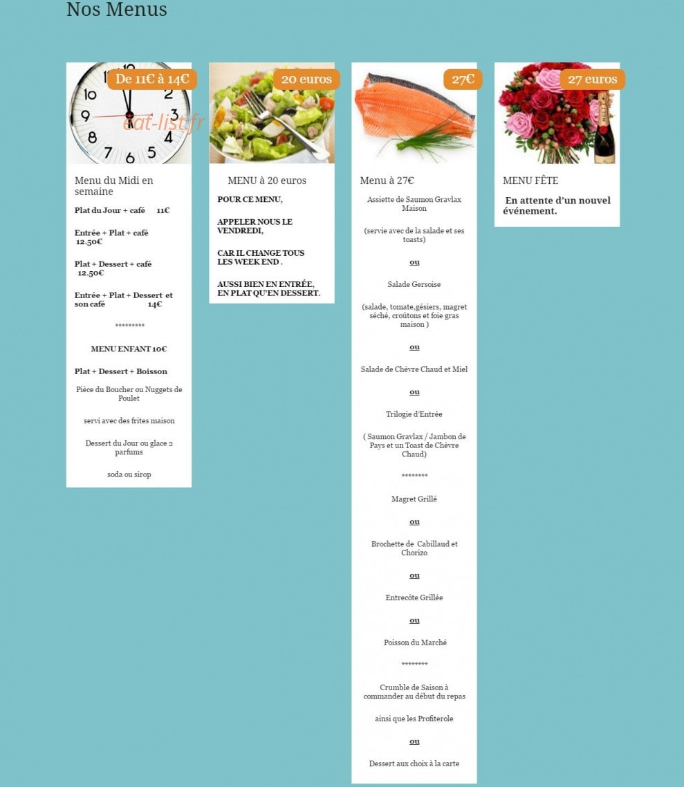 Ô Tradition — carte page 1