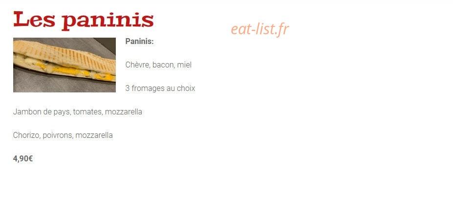 Le burger des Pyrénées — carte page 4