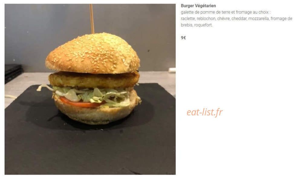 Le burger des Pyrénées — carte page 3