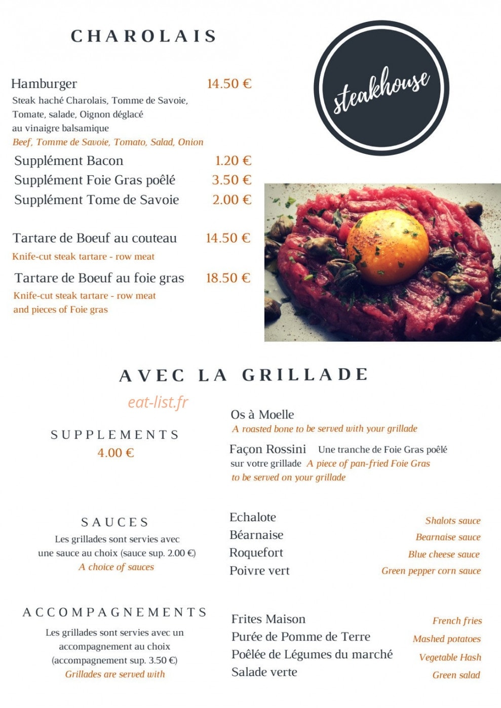 Brasserie des pins — carte page 4