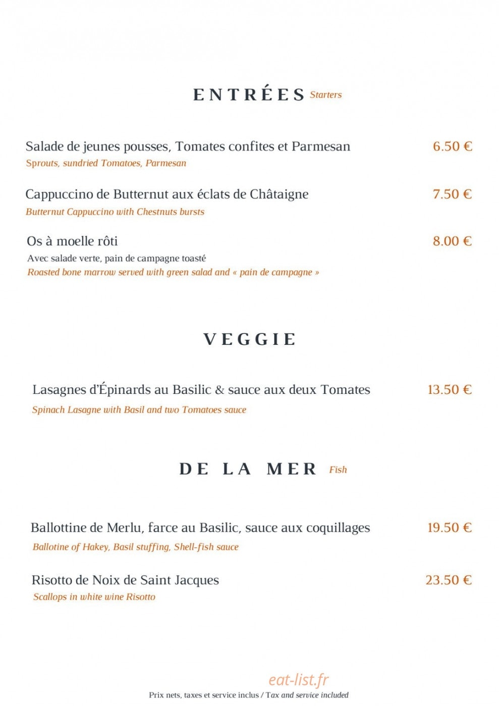Brasserie des pins — carte page 2