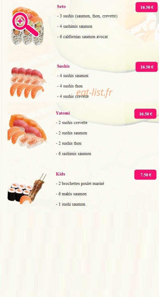 Komaki sushi — carte page 3