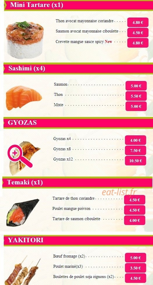 Komaki sushi — carte page 9