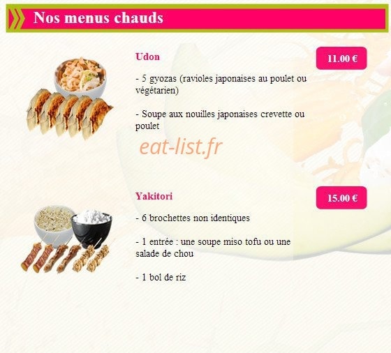 Komaki sushi — carte page 4