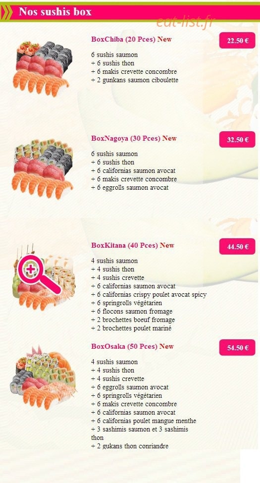 Komaki sushi — carte page 6