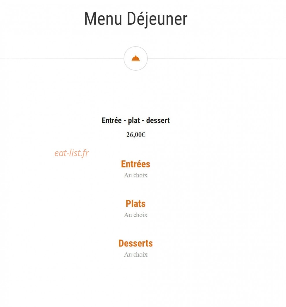 Restaurant Brut — carte page 1