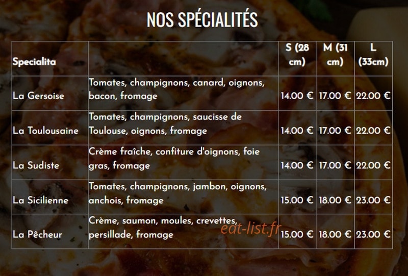 Tacos Savary — carte page 3