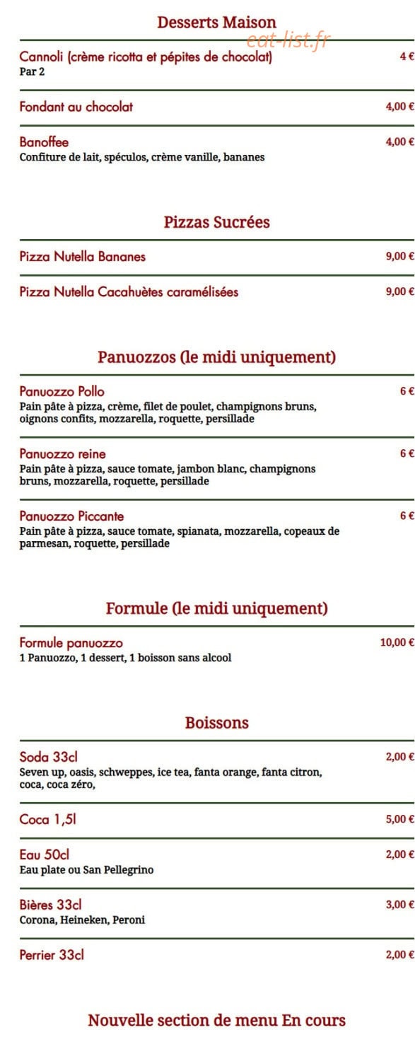 La Pasta Fresca — carte page 3