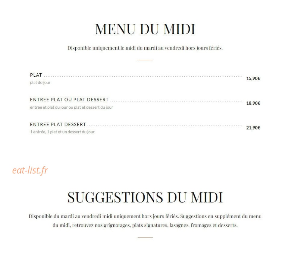Carte et menu de Family Fourchette à Lapeyrouse Fossat — Le menu du midi