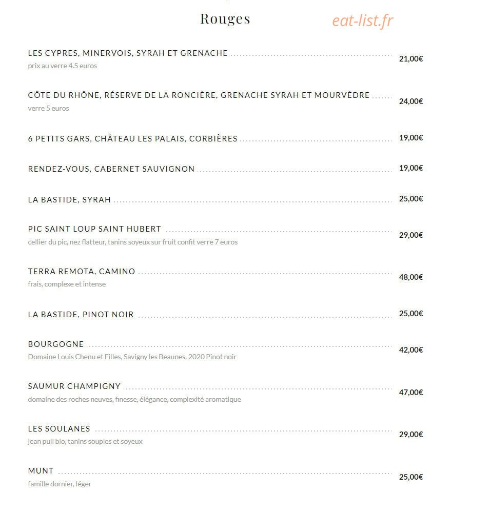 Carte et menu de Family Fourchette à Lapeyrouse Fossat — Les rouges