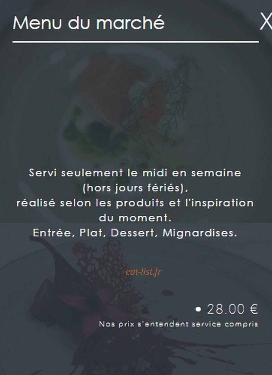 O Saveurs — carte page 1