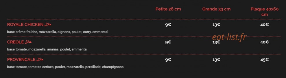Pizzeria Beau Soleil — carte page 3