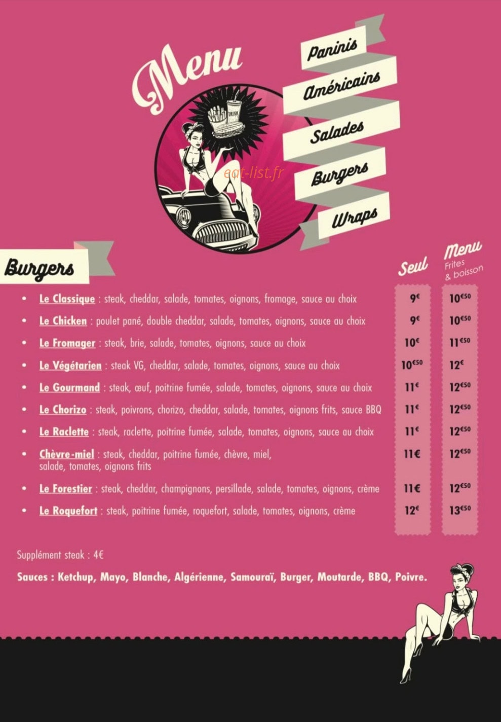 Chez Manon — carte page 1