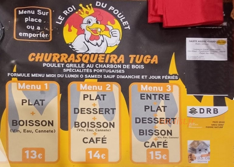 Churrasqueira tuga — carte page 1