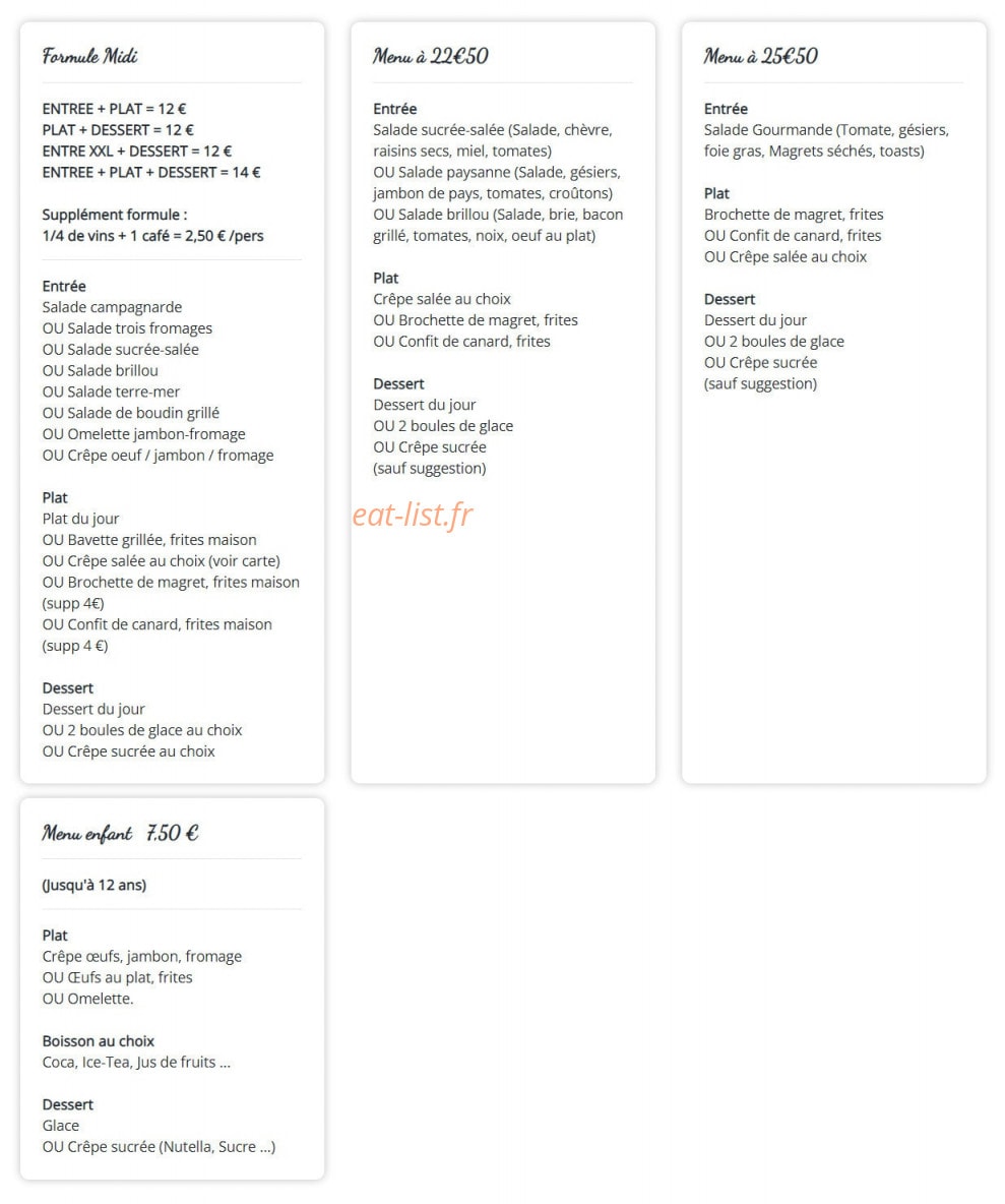 Creperie Le Jardin — carte page 8