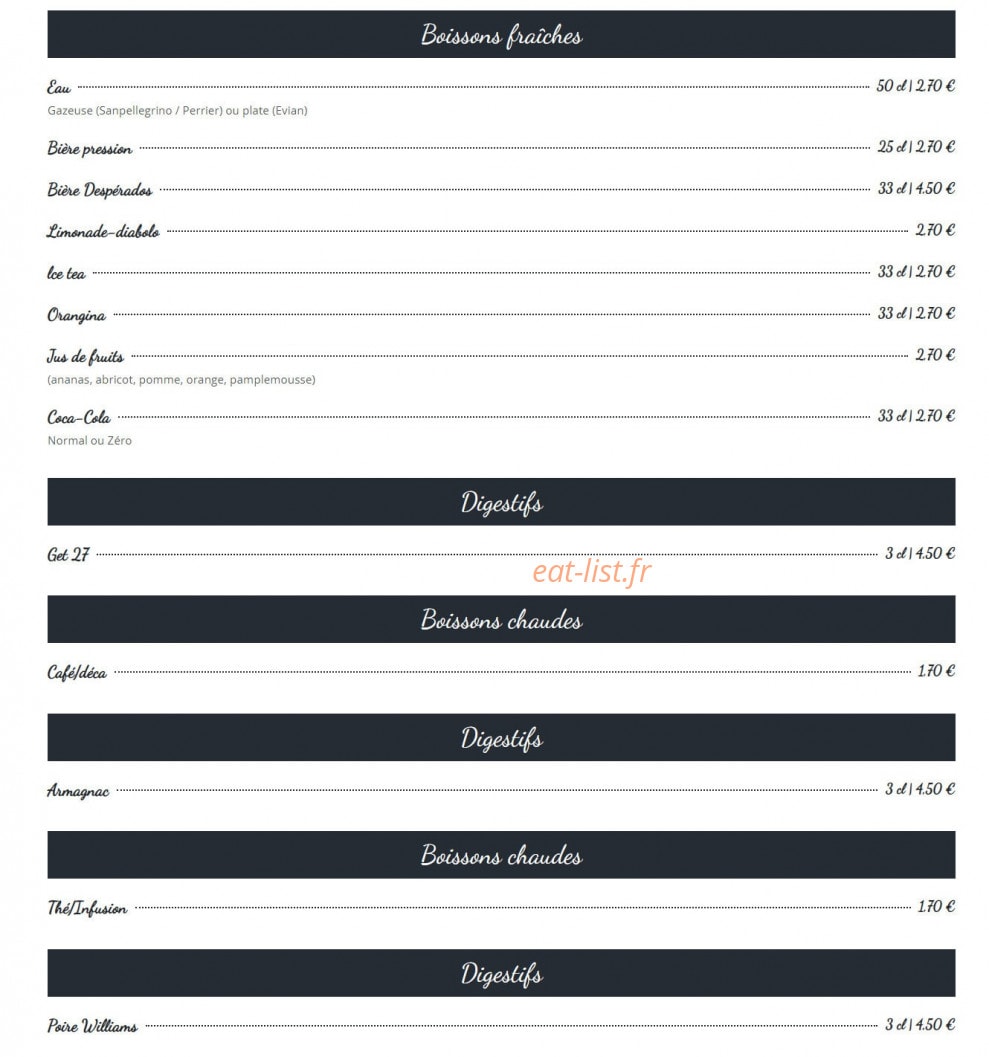Creperie Le Jardin — carte page 7