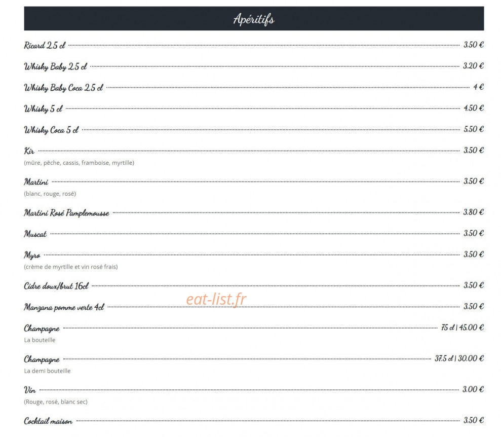 Creperie Le Jardin — carte page 6