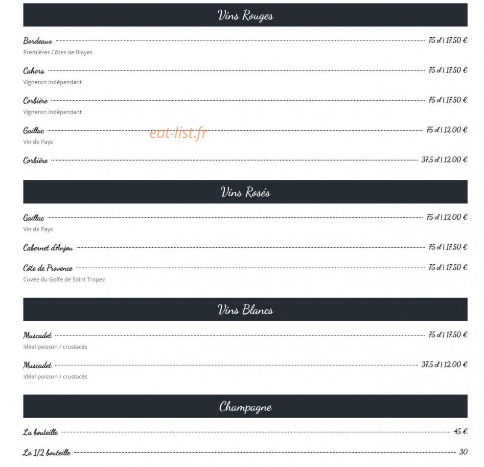 Creperie Le Jardin — carte page 5