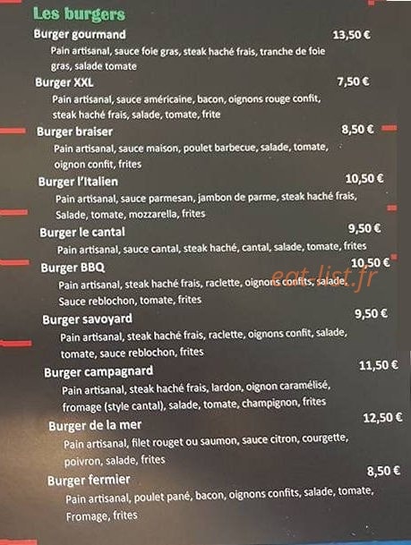 La Pizzburger — carte page 4