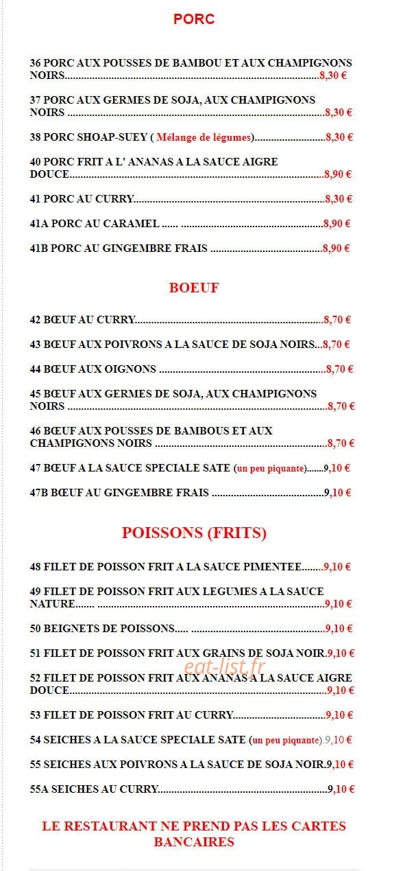 Les delices de Pekin — carte page 13