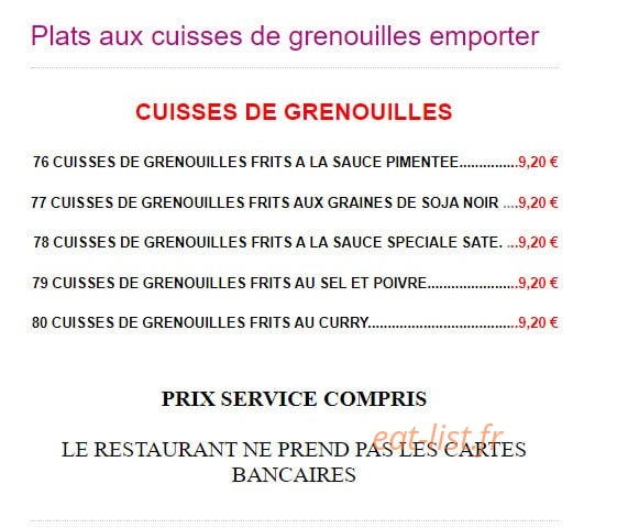 Les delices de Pekin — carte page 15