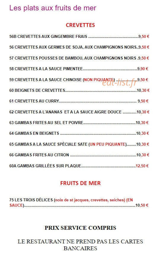 Les delices de Pekin — carte page 6
