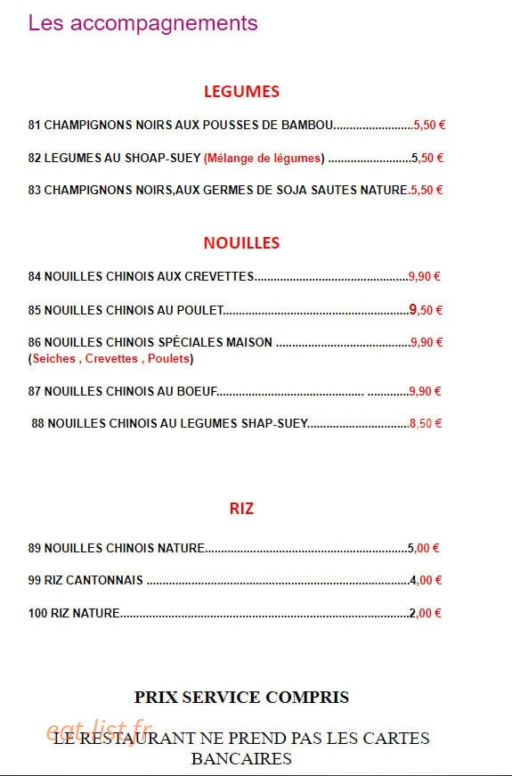 Les delices de Pekin — carte page 8