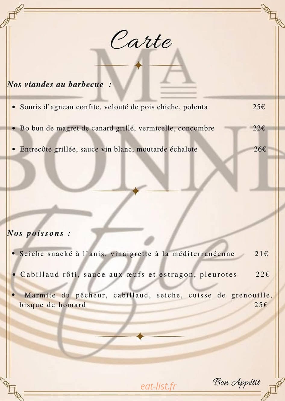 Ma bonne etoile — carte page 2