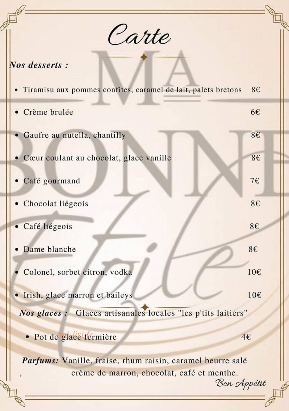Ma bonne etoile — carte page 3