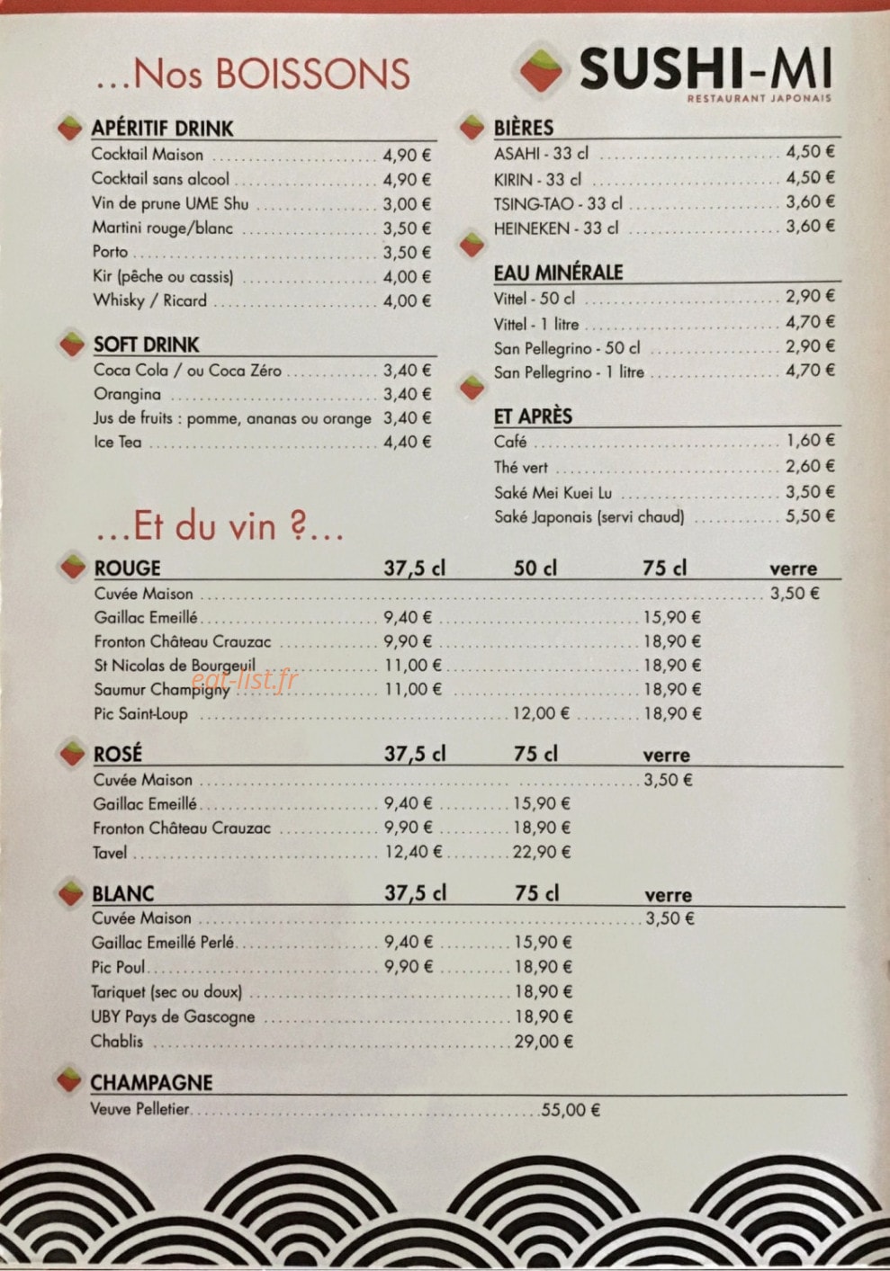 Sushi Mi — carte page 1