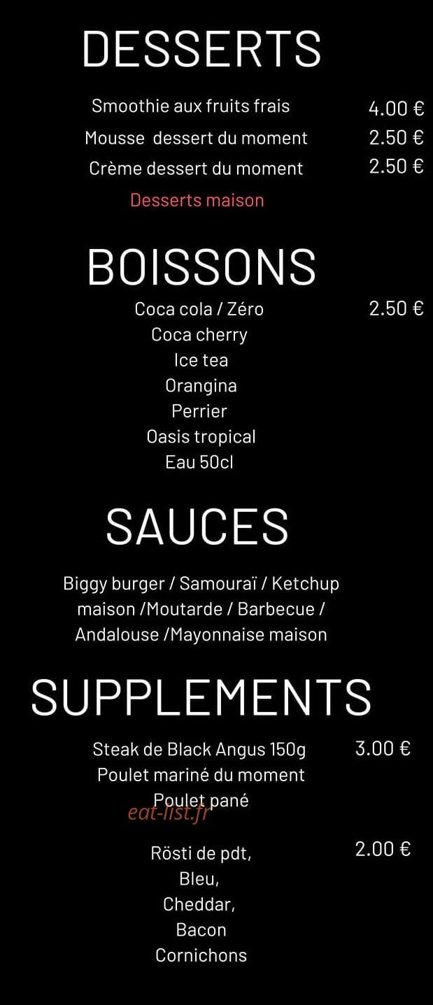Kals Burger — carte page 4