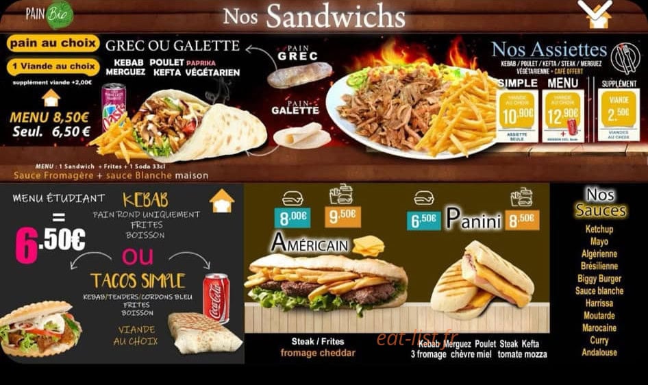 Caz Food — carte page 3
