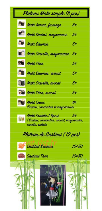 O Nemsushi — carte page 5