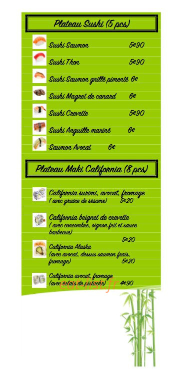O Nemsushi — carte page 4