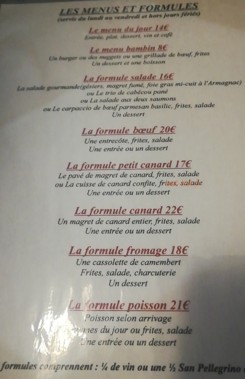 L'auberge du Pont des Meuniers à Martres Tolosane - menu et photos