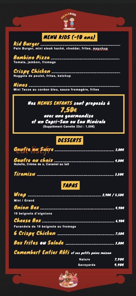 Pizzéria L'Escale — carte page 5