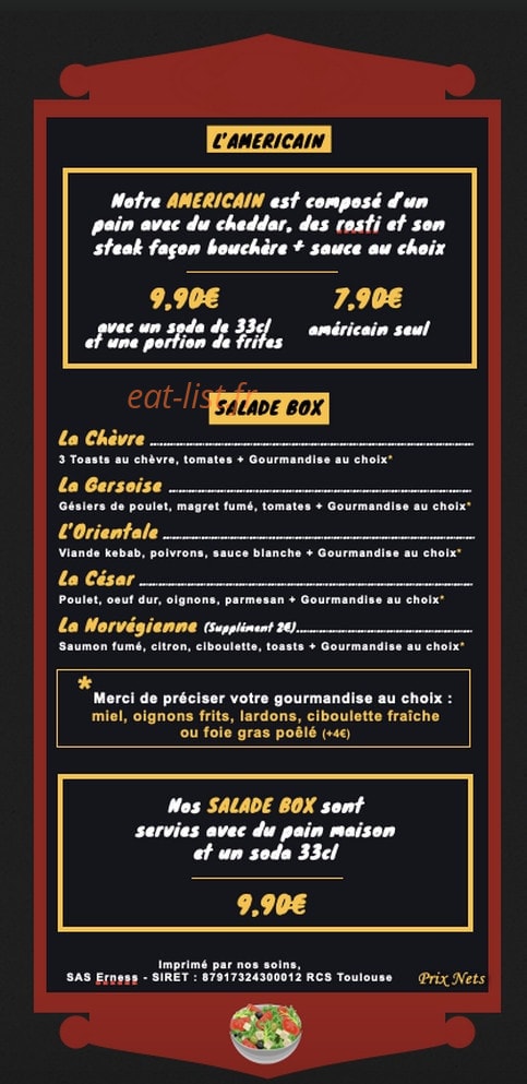 Pizzéria L'Escale — carte page 4