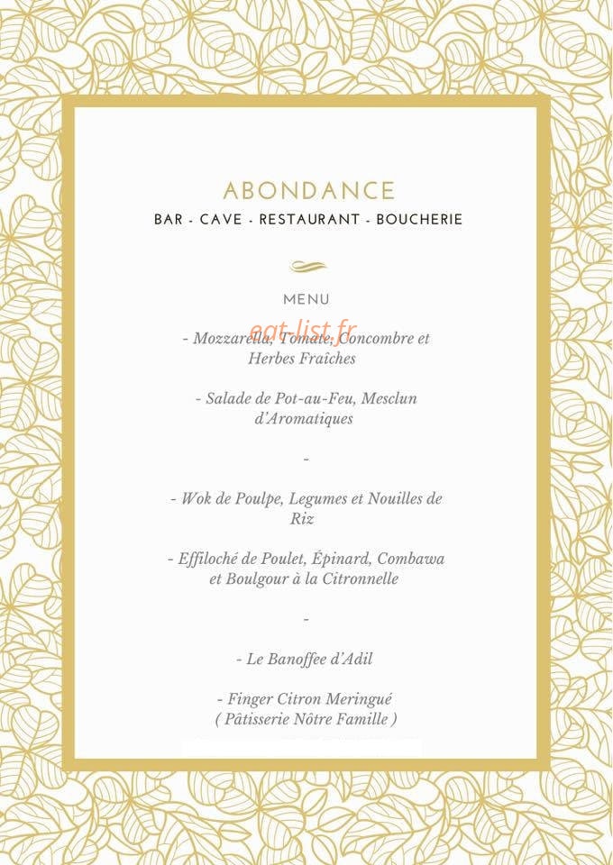 Abondance — carte page 1