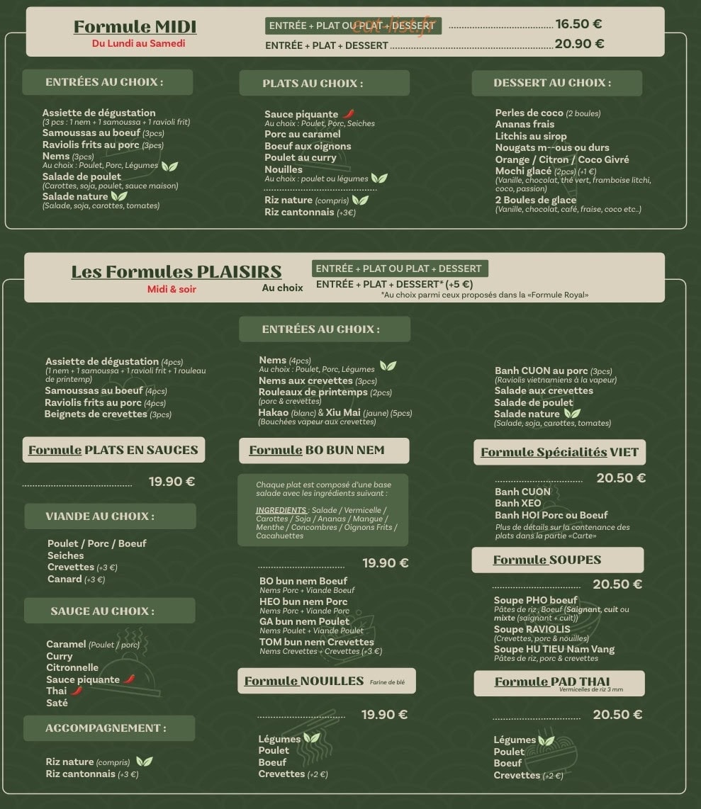 Asian Saveurs — carte page 6