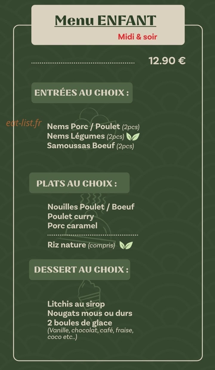 Asian Saveurs — carte page 4