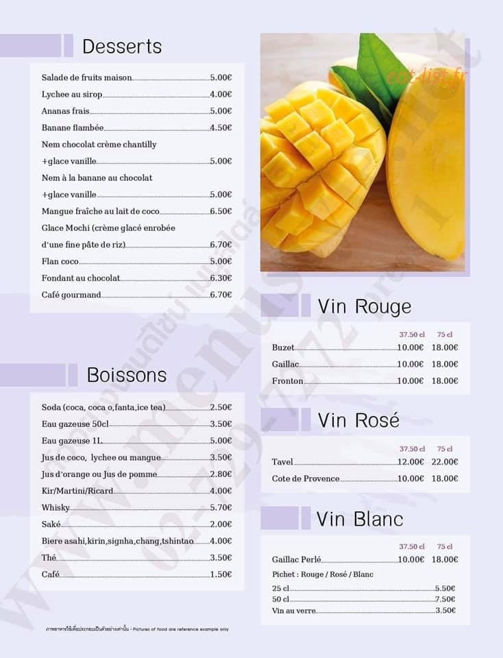 Bangkok oishi — carte page 2