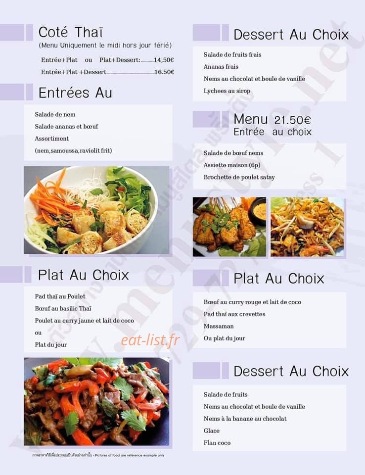 Bangkok oishi — carte page 1