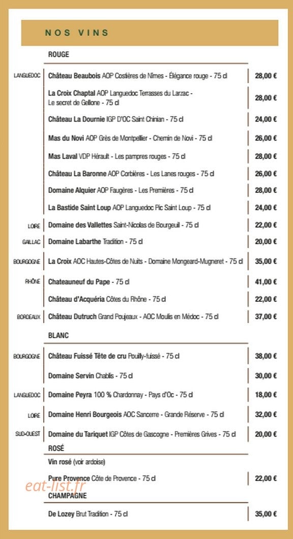 La Boulangerie des Pyrénées — carte page 5