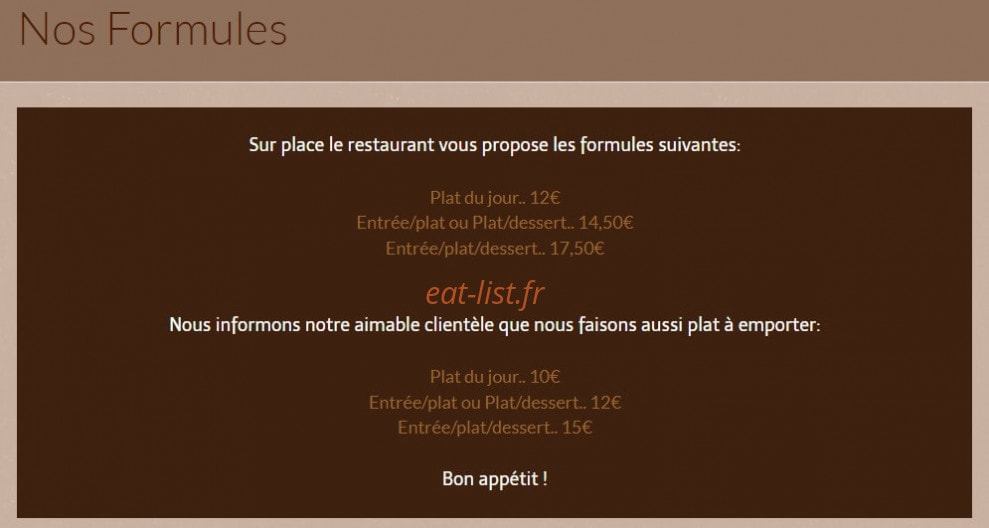 La Cantine du Méchant Loup — carte page 8